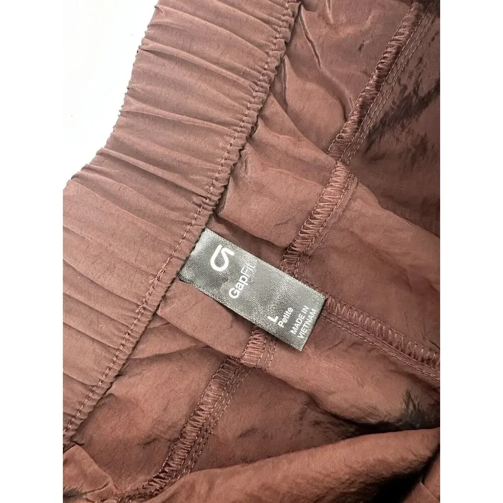 Gap Windbreaker Jogger Pants Sz L 80’s Inspired Y2K Sporty Athletic Retro Brown - Picture 4 of 7